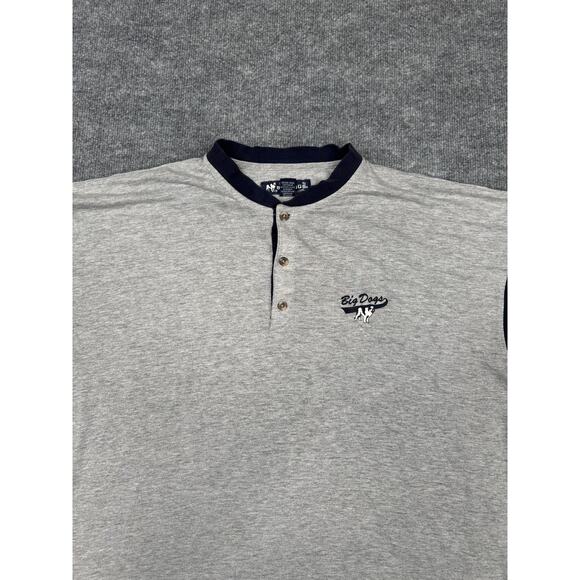 Vintage Big Dogs Two-Tone Henley Shirt 3X - Picture 8 of 13